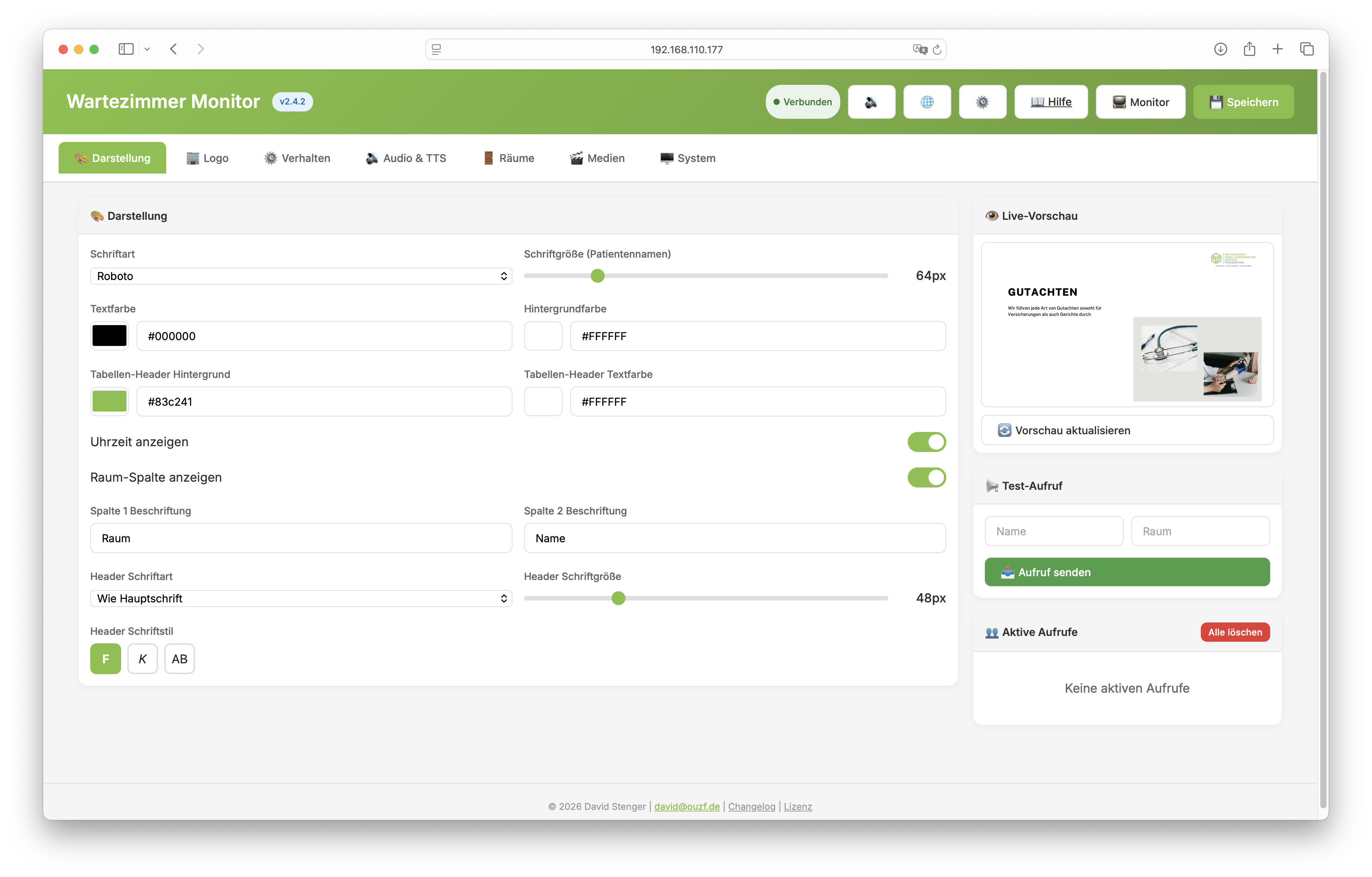 Admin GUI Design Editor