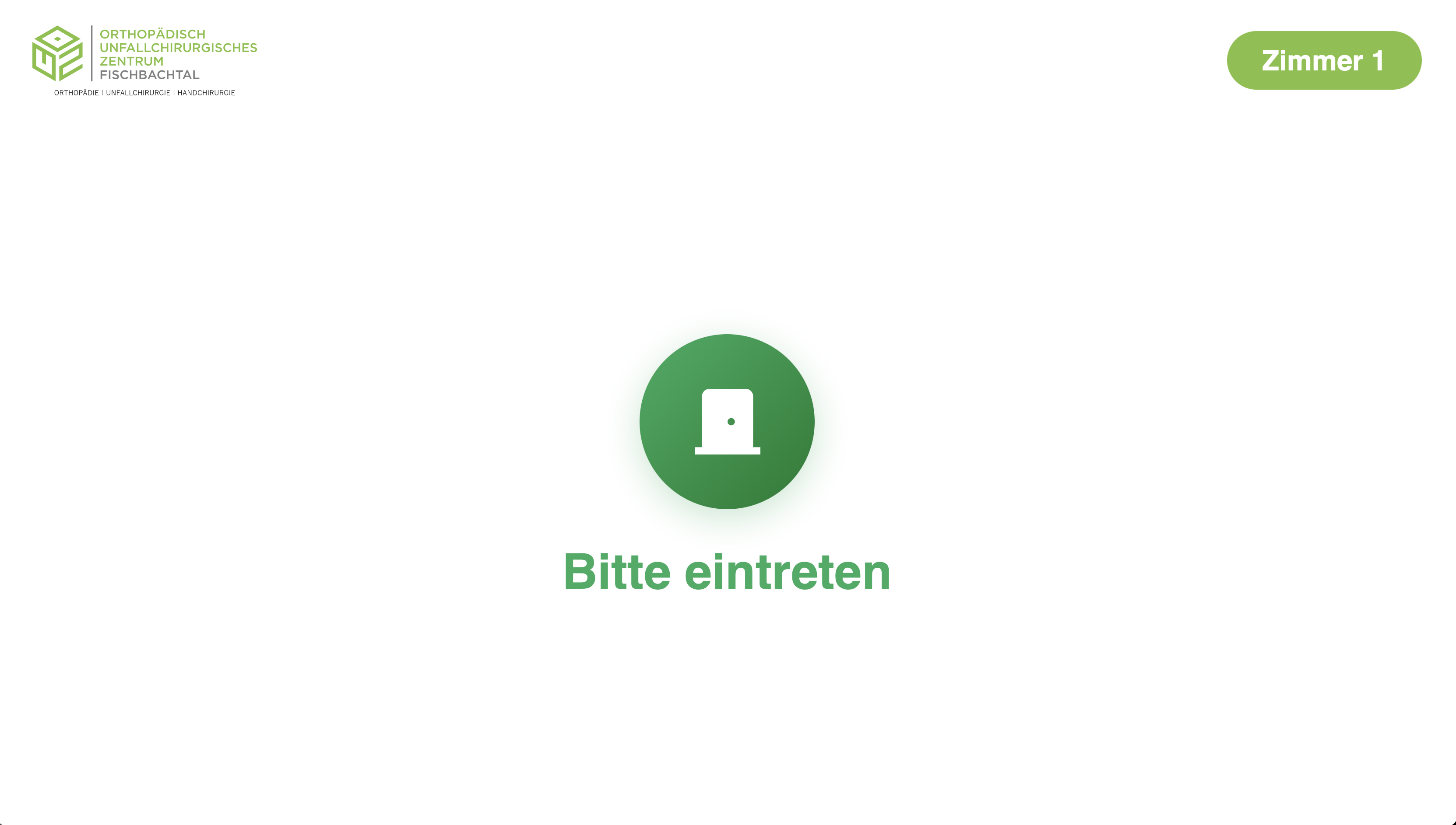 Digitales Türschild